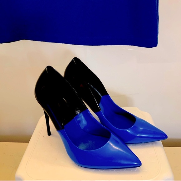 Aldo black and blue heels - Picture 1 of 3